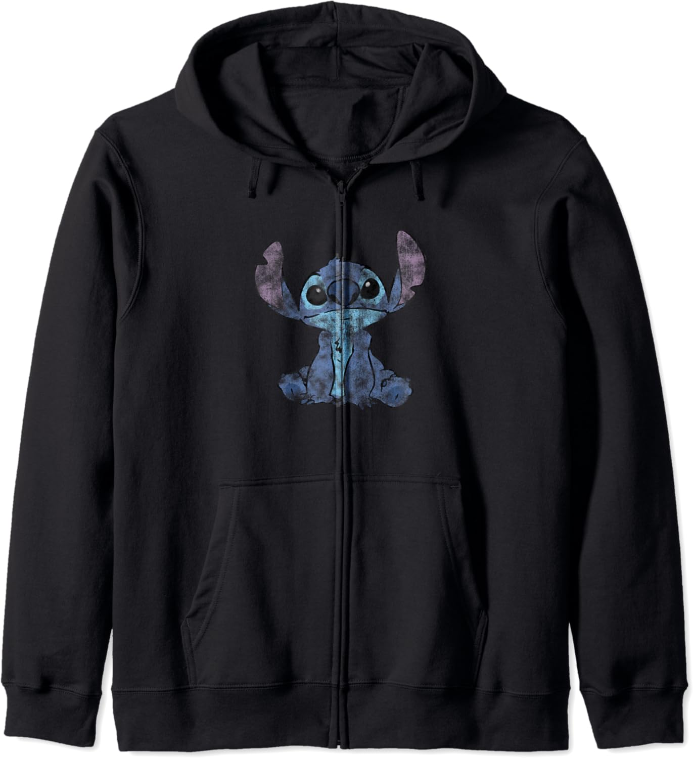 Disney Lilo & Stitch Simply Sitting Distressed Zip Hoodie Amazon.co